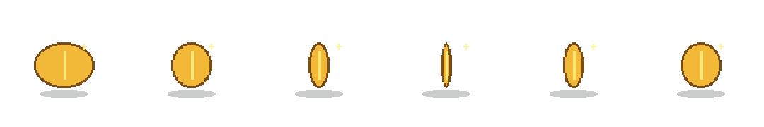 Coin spin source sprite strip