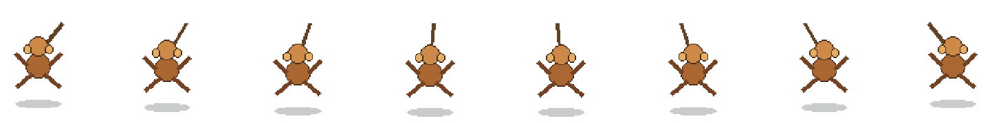 Monkey swing source sprite strip