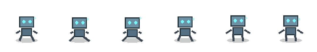 Robot walk source sprite strip